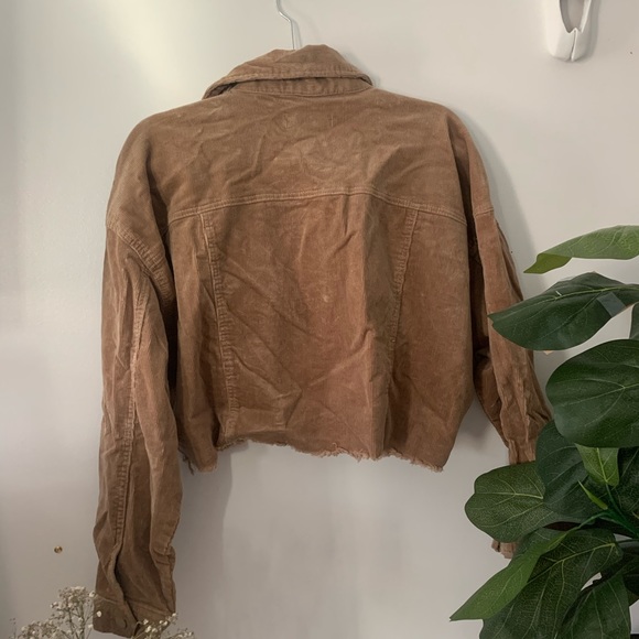 Cropped Brown Corduroy Jacket - Picture 2 of 6